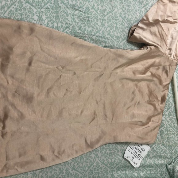Free People one-shoulder gold mini dress - Picture 3 of 5